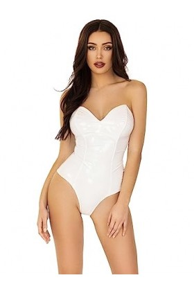 Leg Avenue Vinyl boned bodysuit, M