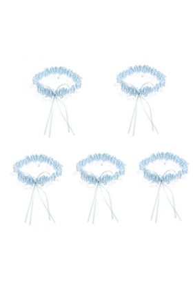 Abaodam 5 Pièces Jarretière De Perles De Cristal Mariées Arc Jarretière Mariée Jarretière Jarretelles De Mariée Extensibles P