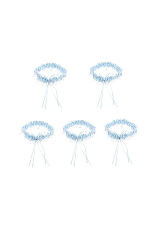 Abaodam 5 Pièces Jarretière De Perles De Cristal Mariées Arc Jarretière Mariée Jarretière Jarretelles De Mariée Extensibles P