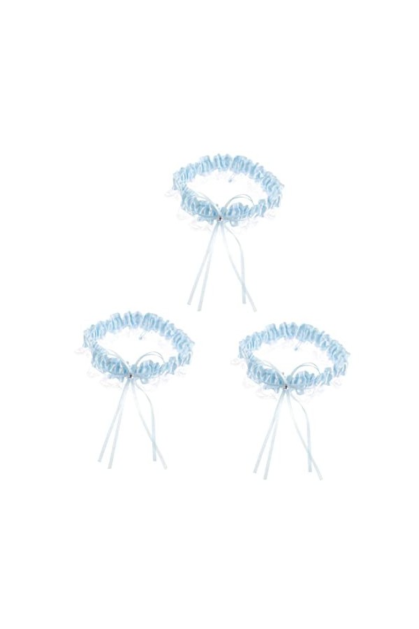 Abaodam 5 Pièces Jarretière De Perles De Cristal Mariées Arc Jarretière Mariée Jarretière Jarretelles De Mariée Extensibles P