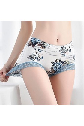 MODGE Culotte pour femme avec impression dencre, sous-vêtements pour femmes, culottes élastiques, grande taille, dentelle do