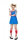 Smiffys 51613L Costume Chucky sous licence officielle pour femme, multicolore, taille L 44-46