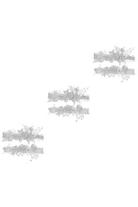 SOIMISS 3 Paires De Jarretelles en Dentelle Kit De Macramé Jarretelles De Mariée De Mariage Anneau De Jambe en Dentelle Flora