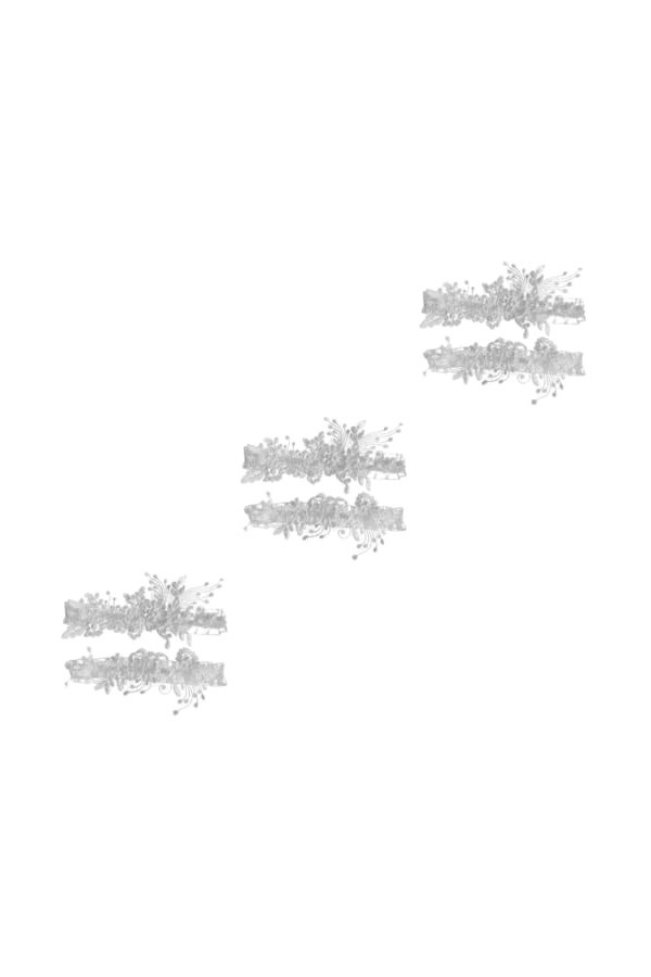 SOIMISS 3 Paires De Jarretelles en Dentelle Kit De Macramé Jarretelles De Mariée De Mariage Anneau De Jambe en Dentelle Flora