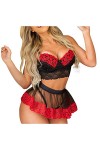 sous-vêtements Sexy pour Femmes, Lingerie Sexy en Dentelle, vêtements de Nuit érotiques, sous-vêtements pour Femmes, Coussin 