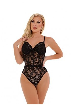 ZTIANEF InfirmièreSous-vêtement érotique Bretelles Sexy pour Femmes, Noir, M