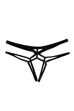 Femme Slips 3 pièces Sexy femmes Bandage soutien-gorge creux string culotte Lingerie T dos Transparent Lingerie dames ouvert 