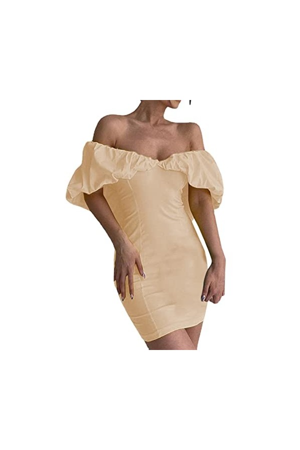 Hot Night Club Style Luxury Glitter Deep V Sexy Robe Femme Sexy Robe, Bleu-2, XL