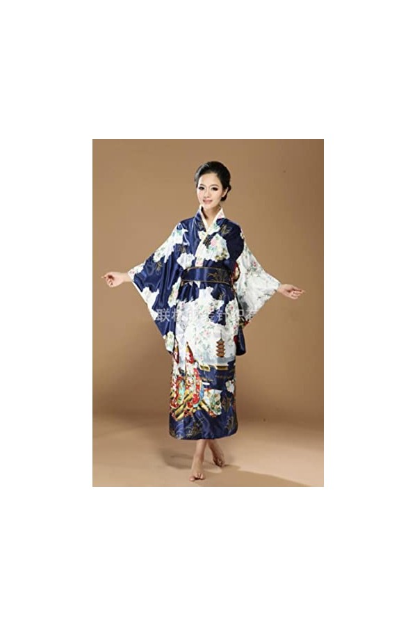 Robe de soirée traditionnelle japonaise vintage pour femme Geisha Kimono vintage pour femme Costume de spectacle de scène Cos
