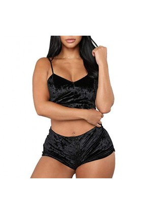 Générique Lingerie Sexy Nouvel Ensemble Soutien-Gorge Pyjama Deux pièces Sexy Noir X 