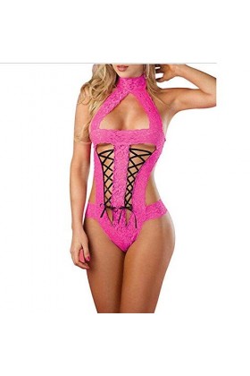 Déguisements Femme Dames Sexy Rose Taille Unique 