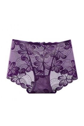 LULER Plus sexy taille basse culotte à lèvres dentelle femmes taille de fichier ouvert lingerie corsages, bleu foncé, L