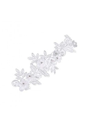 NOGRAX Ceinture Western Wedding Bride Jarretière Dentelle Strass Fleur De Mariée Pied Décor Floral Ornements Dames Jarretière