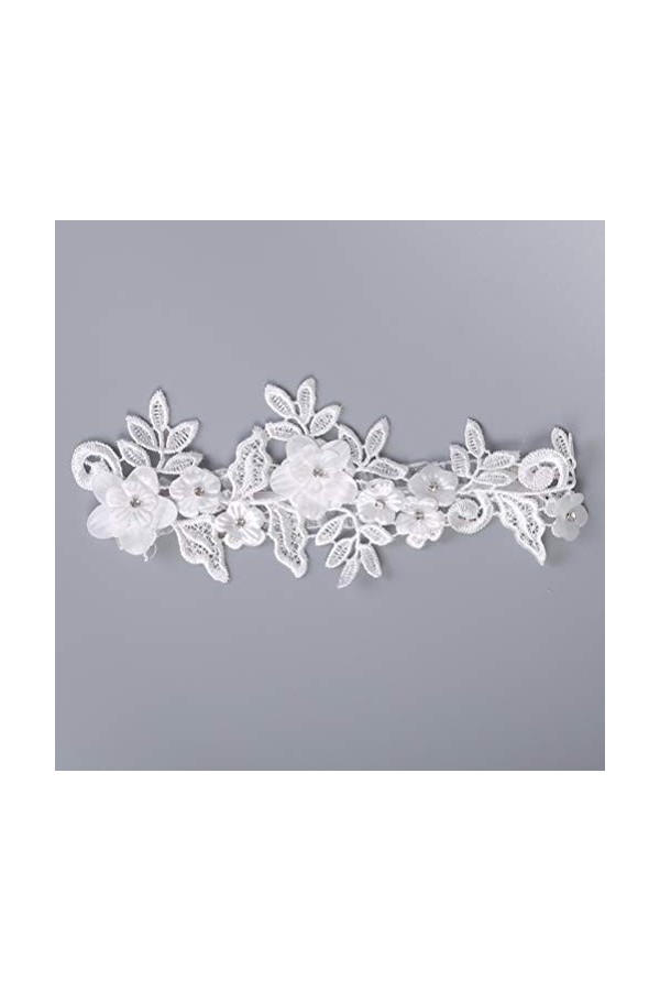 NOGRAX Ceinture Western Wedding Bride Jarretière Dentelle Strass Fleur De Mariée Pied Décor Floral Ornements Dames Jarretière