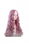 DUNEL Wig For Women Long Ombre Pink Water Wave Wigs for Women Pre Plucked Middle Part Hairline Costume Cosplay Wig Beauty for