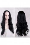 DUNEL Wigs Hair For Women Long Body Wave Wigs for Women Black Middle Part Hairline Fluffy Synthetic Costume Cosplay Wig Beaut