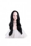 DUNEL Wigs Hair For Women Long Body Wave Wigs for Women Black Middle Part Hairline Fluffy Synthetic Costume Cosplay Wig Beaut
