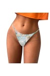 Vexiangni Culotte respirante pour femme - Culotte douce - Sans coutures - Culotte érotique avec fente - Sexy - String en coto