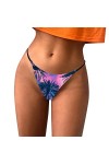 Vexiangni Culotte respirante pour femme - Culotte douce - Sans coutures - Culotte érotique avec fente - Sexy - String en coto