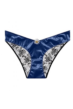 Vexiangni Culotte pour femme - Ouvert - Sans coutures - Pour cosplay - Sexy - String pour femme, bleu, XL