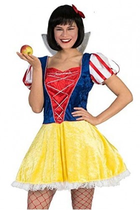 Funny Fashion Costume de Blanche-Neige pour femme – Déguisement féerique pour carnaval - Multicolore - 46-48