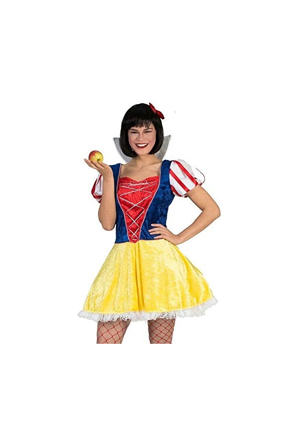 Funny Fashion Costume de Blanche-Neige pour femme – Déguisement féerique pour carnaval - Multicolore - 46-48