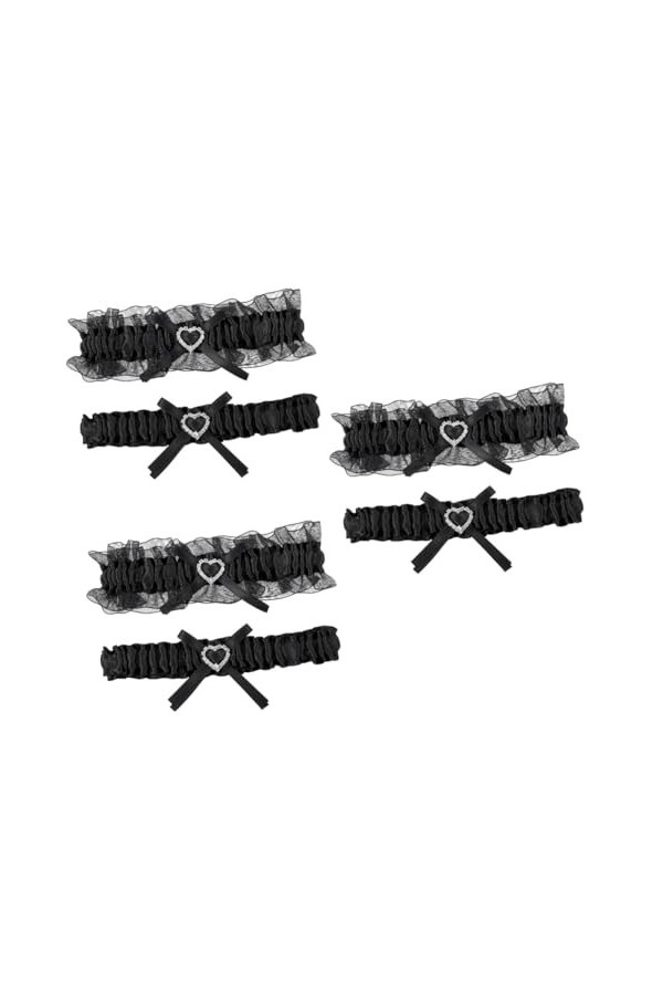 ifundom 6 Pièces Anneau De Jambe Jarretière De Mariée Jarretières De Mariage Vintage Ceinture Femme Jarretière en Dentelle De