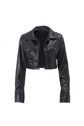 AGALUS Automne Femmes Sexy Nue Hot Girl Moto Porter Manteau De Veste À Boutonnage Unique,Couleur1,L