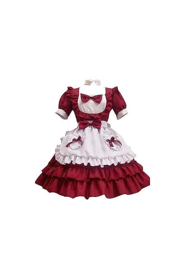 yiouyisheng Costume sexy Lolita Maid pour femme de chambre - Tenue sexy - Costume de femme de chambre - Sexy - Costume de cos