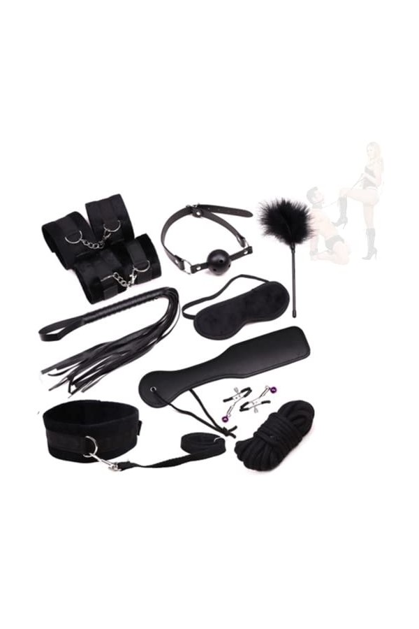 Combinaison de contention de nuit réglable en nylon Sëx Töyš Combinaison de jeu de rôle pour couple 10 pièces.