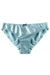 Yannaky Culottes Femmes Mesdames Sexy Real Silk Briefs sans Couture 2 Packs-Blue,XXL 70Kg-82Kg