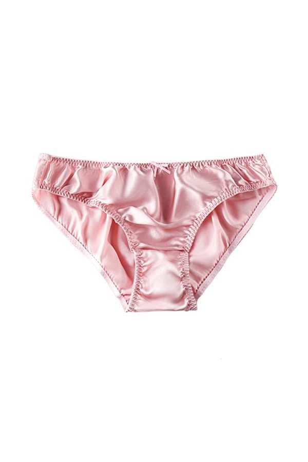 Yannaky Culottes Femmes Mesdames Sexy Real Silk Briefs sans Couture 2 Packs-Blue,XXL 70Kg-82Kg