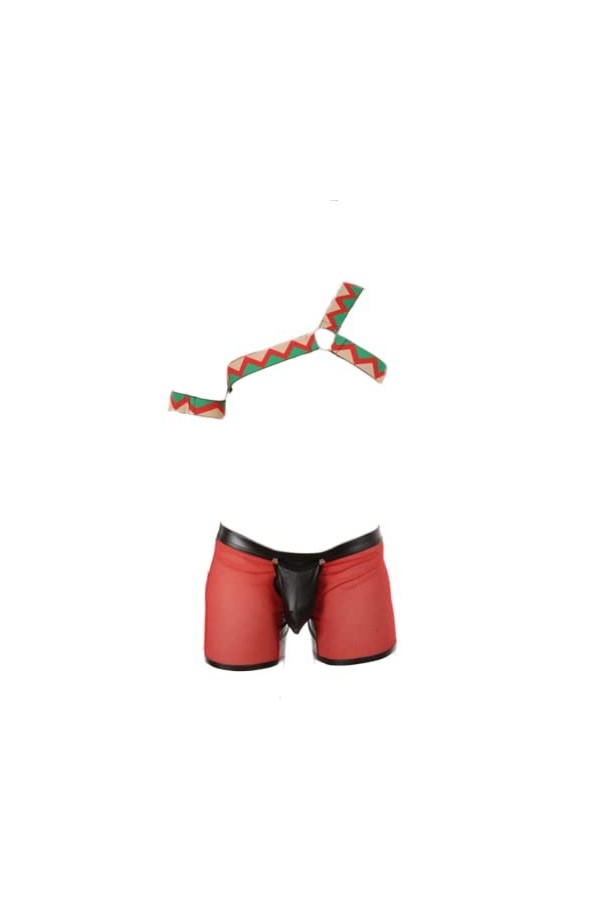 HSQSMWJ Homme Body Chest Harness Muscle Maillot de Corps Sport Extensible Harnais Böndage Épaule Brassard Cosplay Color:Lrid