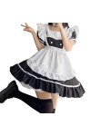 MEIbax Déguisement Soubrette Femme Tablier De Femme De Chambre Cosplay Costume Anime Bowknot Sexy Pour LOktoberfest Soirées 