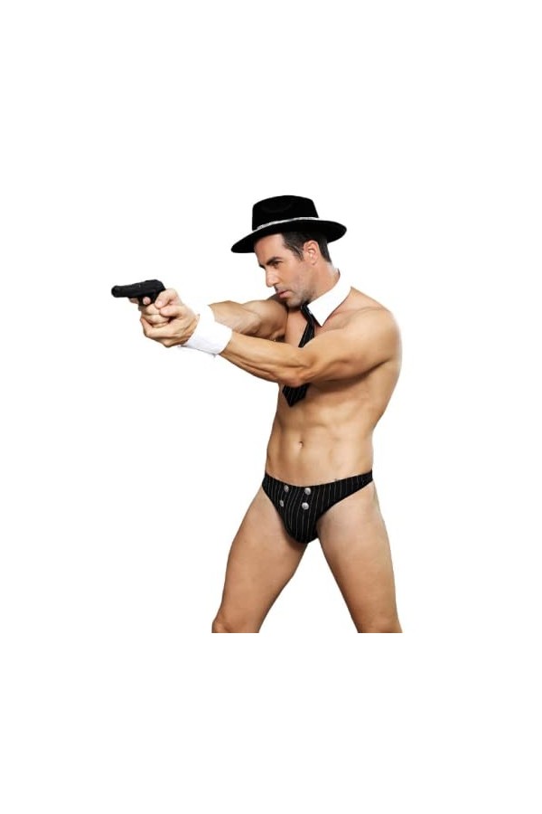 RCBHSD Mankini Homme Sissy String Nuisette Sexy Erotique Thongs T-Back Déguisement Cosplay Vêtement de Nuit Clubwear Jeu de R