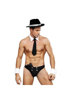 RCBHSD Mankini Homme Sissy String Nuisette Sexy Erotique Thongs T-Back Déguisement Cosplay Vêtement de Nuit Clubwear Jeu de R