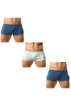 BreakEgg Lot de 3 caleçons boxeurs de sport athlétiques confortables et respirants pour homme, Vert + vert + bleu, Large
