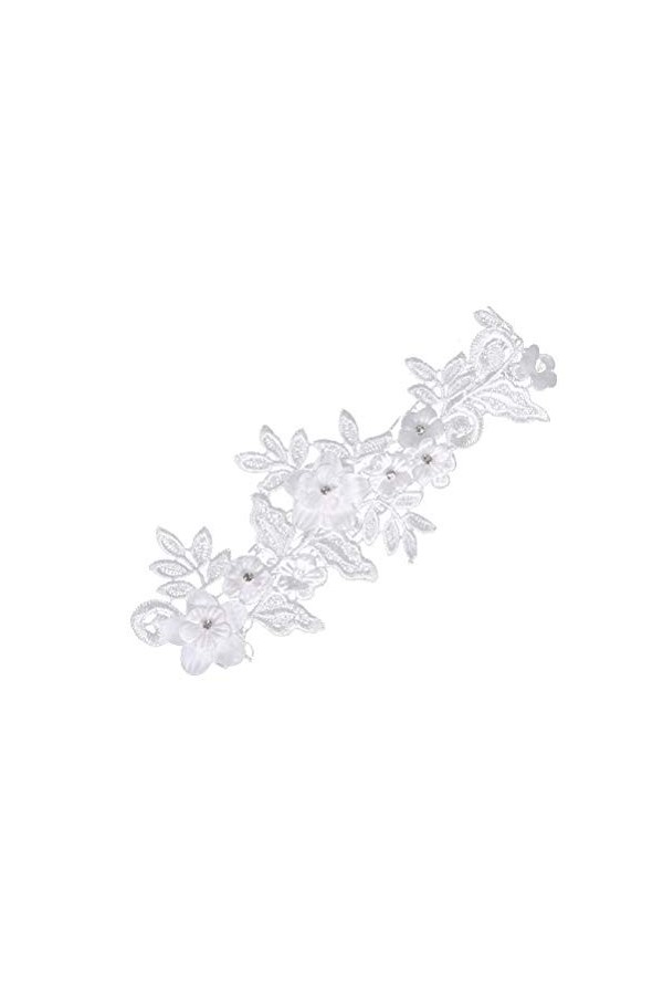 GOOFFY Ceinture Western Wedding Bride Jarretière Dentelle Strass Fleur De Mariée Pied Décor Floral Ornements Dames Jarretière