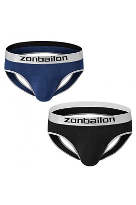 BIATWOWR Sous-vêtements sexy pour hommes Jocks Strap Soft Tagless Mesh Undie Jockstraps M L XL XXL, 2*multi 02, M