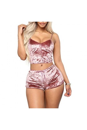 Générique Vêtements pour Femmes Lingerie Sexy Nouvel Ensemble de Soutien-Gorge Pyjama Deux pièces Sexy Rose L 