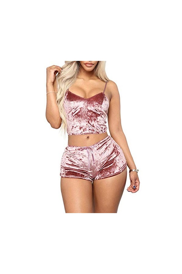 Générique Vêtements pour Femmes Lingerie Sexy Nouvel Ensemble de Soutien-Gorge Pyjama Deux pièces Sexy Rose XX 