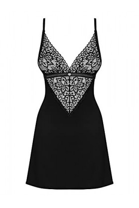 Obsessive Cecilla Chemise & Thong Noir L/XL