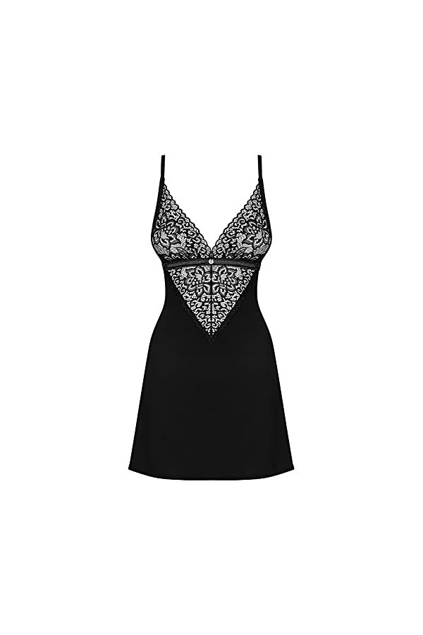 Obsessive Cecilla Chemise & Thong Noir L/XL