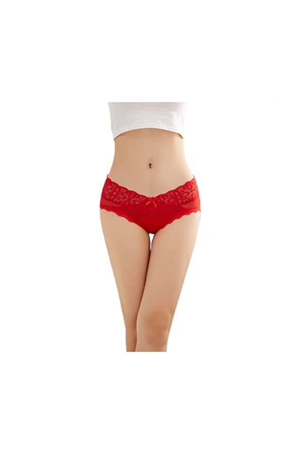 Yannaky Culottes Femmes 3 Packs Lady Soft Sexy Sexe Lace Briefs Transparents-Sapphire Blue,L