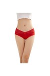 Yannaky Culottes Femmes 3 Packs Lady Soft Sexy Sexe Lace Briefs Transparents-Sapphire Blue,L