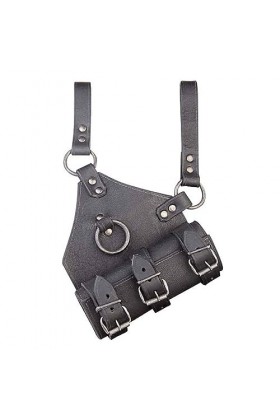 RIVINE Porte-épée de sorcière médiévale Fourreau de Ceinture en Cuir for Adulte Chevalier Costume Anneau GN Couleur : D, Tai