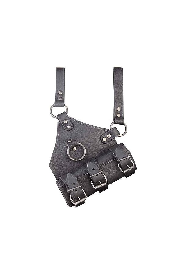 RIVINE Porte-épée de sorcière médiévale Fourreau de Ceinture en Cuir for Adulte Chevalier Costume Anneau GN Couleur : D, Tai