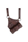 RIVINE Porte-épée de sorcière médiévale Fourreau de Ceinture en Cuir for Adulte Chevalier Costume Anneau GN Couleur : D, Tai