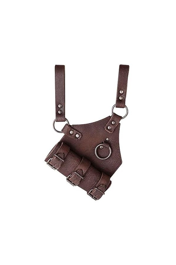 RIVINE Porte-épée de sorcière médiévale Fourreau de Ceinture en Cuir for Adulte Chevalier Costume Anneau GN Couleur : D, Tai