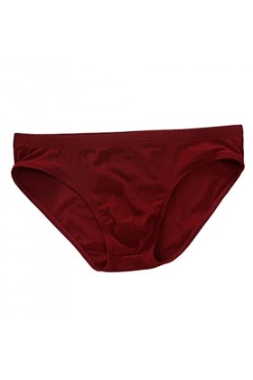 XKUN Slip Homme Soie De Glace Jeune Sexy Sexy Section Sectionsexy Men sous-Vêtement 3 Packs-Red,XXXL